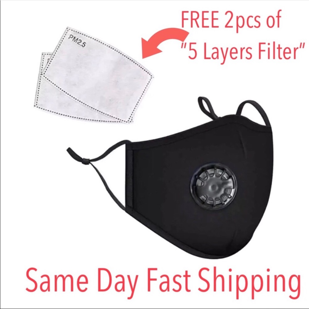 6 Washable face mask (12 free pm2.5 filters) - Picture 2 of 6